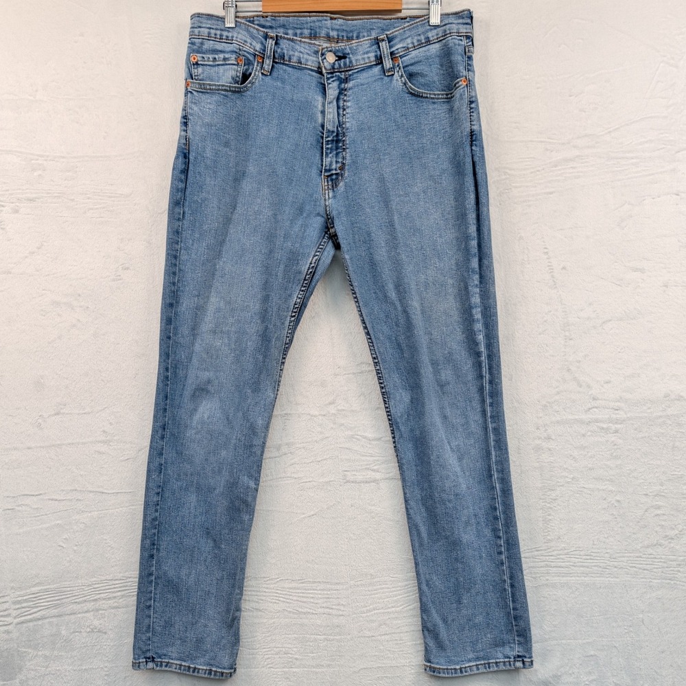 Levi's Jeans Men 38x32 Blue 511 Slim Fit Medium Wash Workwear Button Fly Red Tab